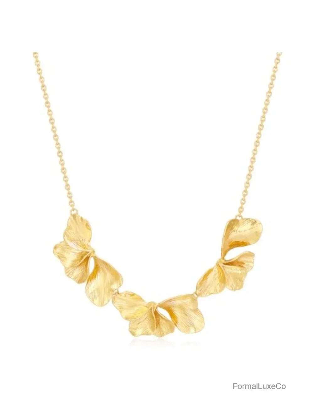 Gold Plated Chunky Floral Collar Choker Necklace Boho Jewelry